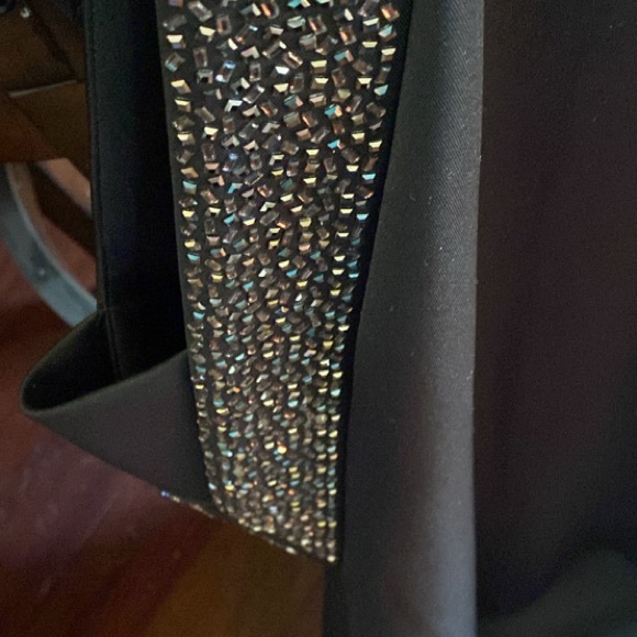 Calvin Klein Rhinestone-Trim Halter Sheath Dress 8 Black - Picture 8 of 13